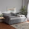 Baxton Studio Abbie Grey Velvet and Crystal Tufted Queen Size Daybed 164-10425 - alternate 3